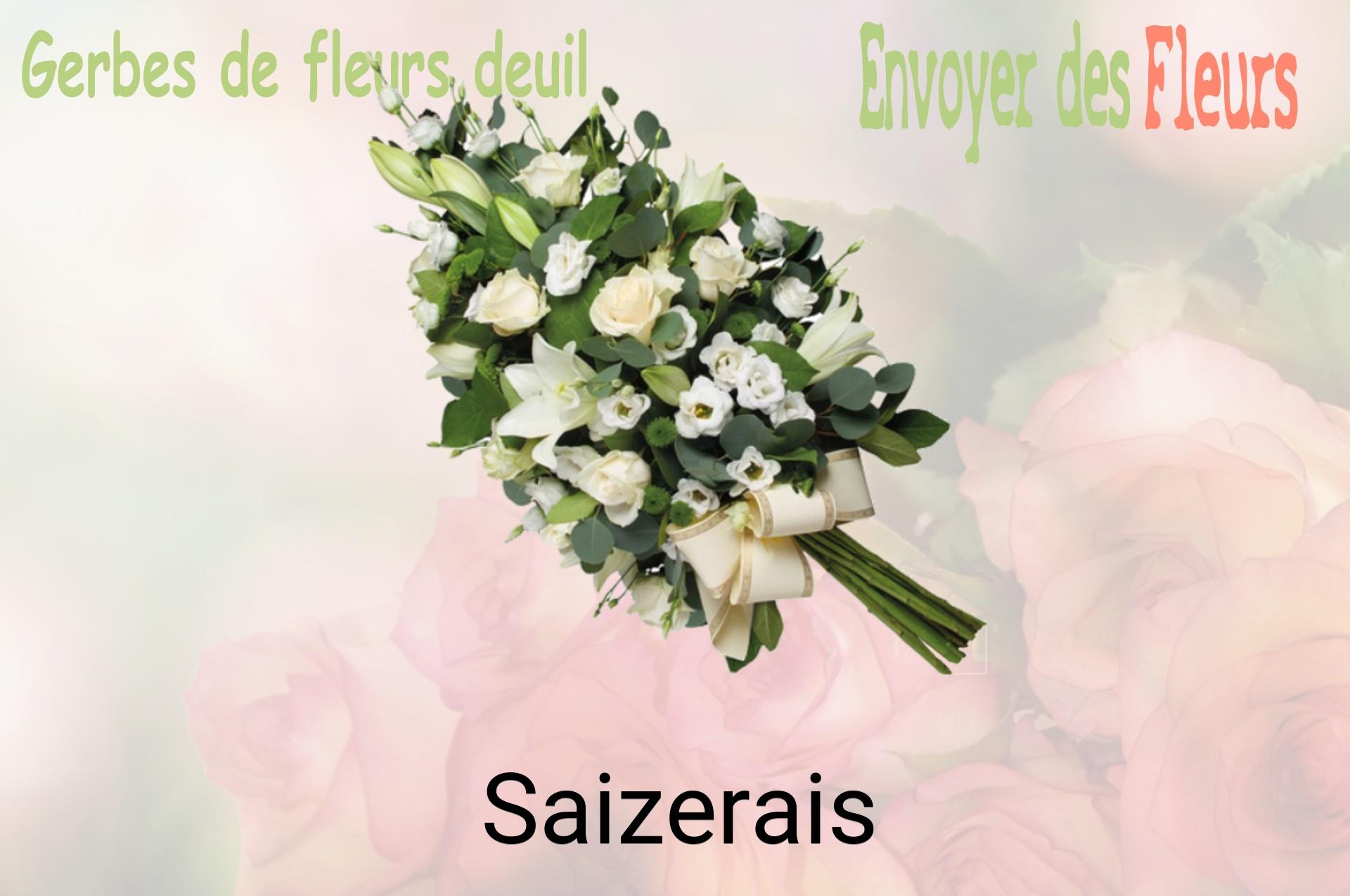 Gerbe de fleurs de deuil livrée à Saizerais